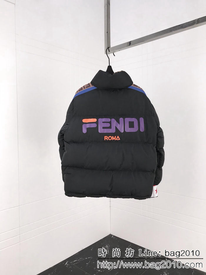 FENDI芬迪 18專櫃同步秋冬新款 全方位FF圖案 立體羽絨棉服 情侶款 ydi2213
